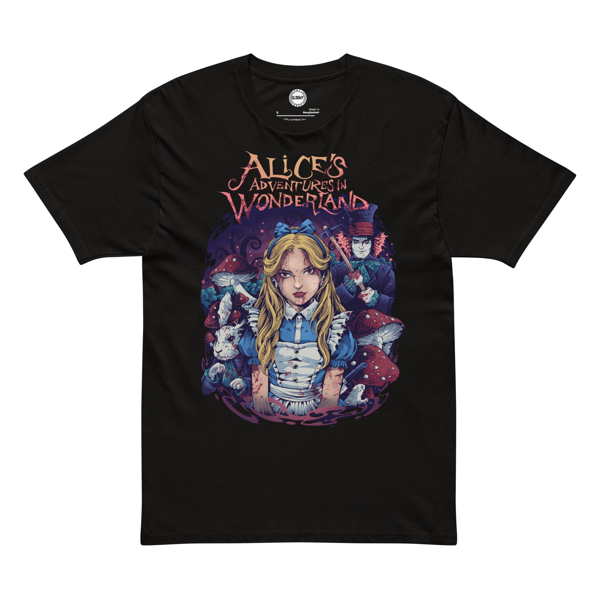 アリスアウアア Tシャツ Alice's Adventures in Wonderland Horror Tee | Gloomy